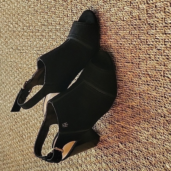 Tommy Hilfiger black suede slingback heels. Size is 6M - Picture 2 of 8